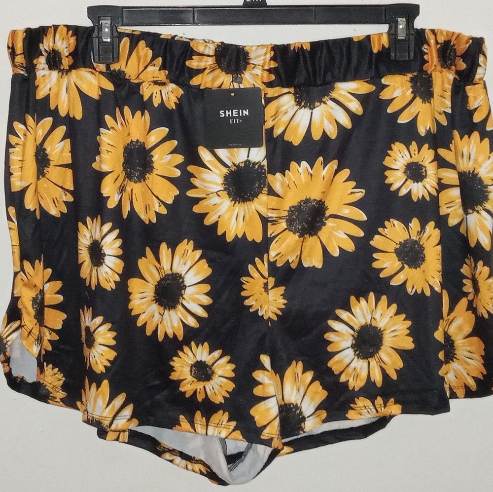 Shein FIT + Sunflower Stretchy Shorts